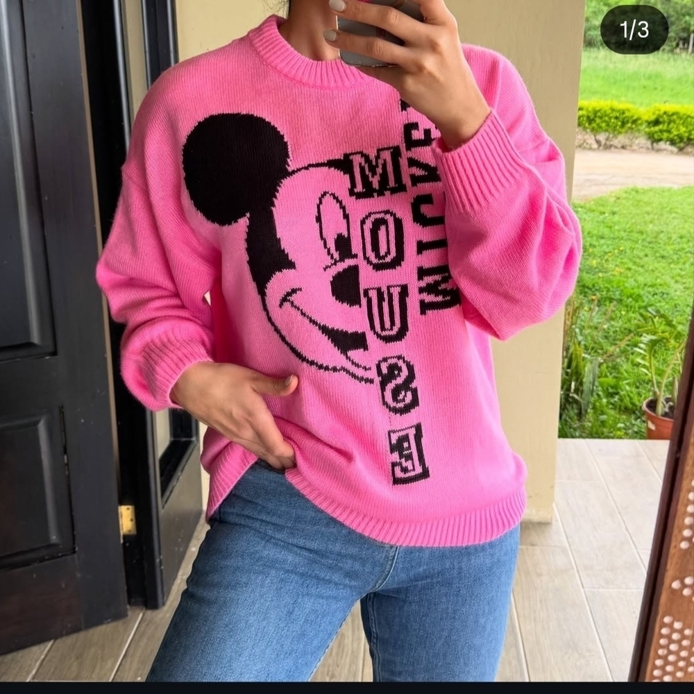 H&M Pink Mickey Mouse Sweater - Picture 3 of 10